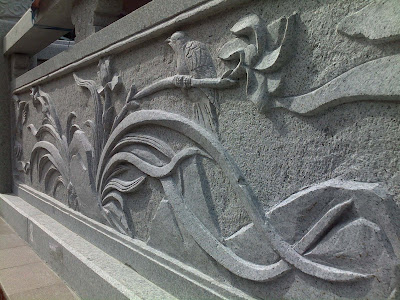 the wall carving at the Tua Pek Kong, one of the oldest temple/building