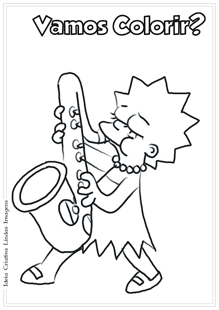 Os Simpsons desenho para colorir