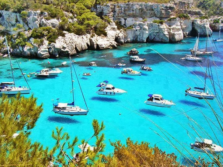 The Spanish Island Of Menorca With The Jewel-Coloured Waters