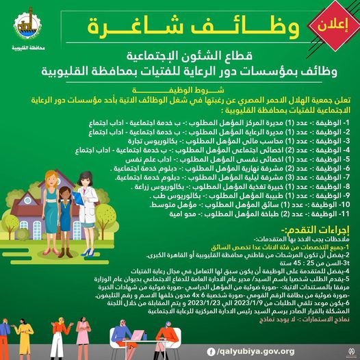 اعلان وظائف جمعية الهلال الاحمر المصري للمؤهلات العليا والمتوسطة ومحو الامية لسنة 2023