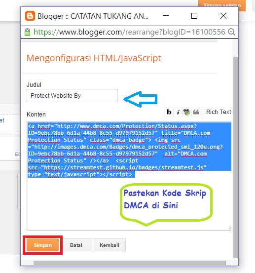 Apa Itu DMCA?? Dan Cara Memasang Widget DMCA Di Blog Sobat