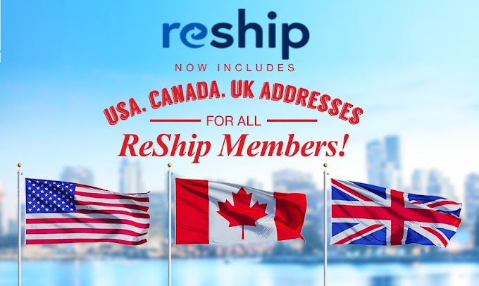 تسوق من امريكا وكندا وانجلترا مع شحن سريع وامن الى مكانك في اي مكان في العالم مع شركة Reship