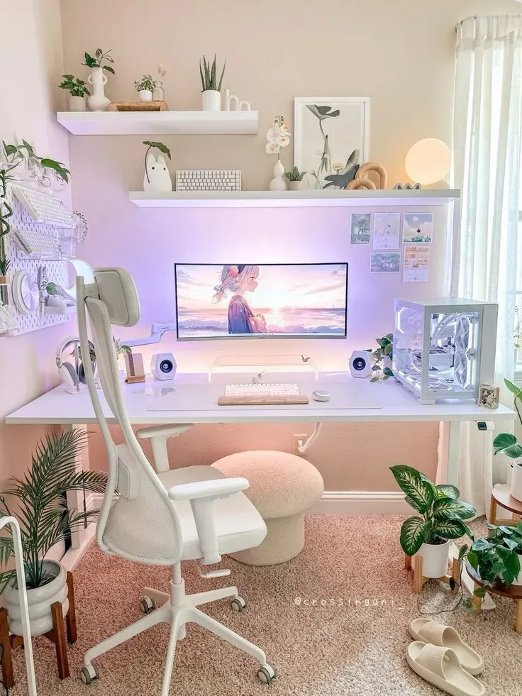 Oficina en casa para chicas