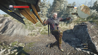 Geralt from Witcher 3 doing a short hop.