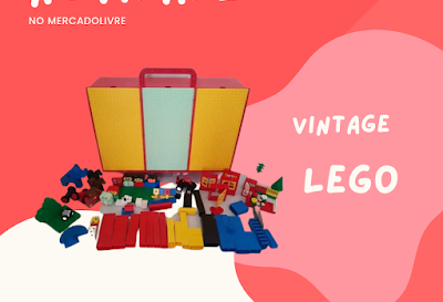 Chegou no MercadoLivre Lego Vintage Maleta Tampas Placas De Chão De Peças Avulsas