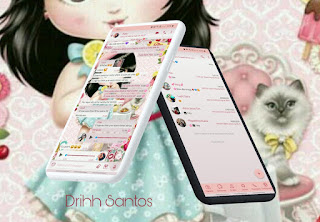 Baby Girl & Cat Theme For YOWhatsApp & Aero WhatsApp By Driih Santos