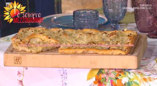 Focaccia con cipolle ricetta Fulvio Marino