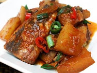 Masak Ikan Laut Ala Korea : 고등어 조림 Spicy Mackerel Jorim