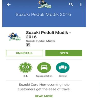 Jelang Lebaran, Suzuki Mengadakan THR di APlikasi Android “Suzuki Peduli Mudik 2016” Langsung Kalian Download 