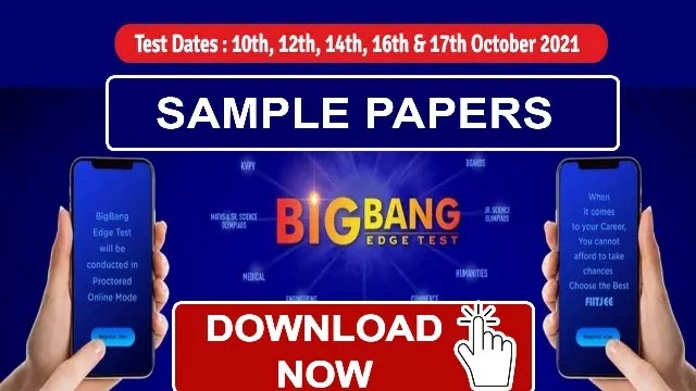 FIITJEE Sample Paper for FTRE - BIG BANG