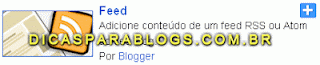 gadget para colocar feed no blog