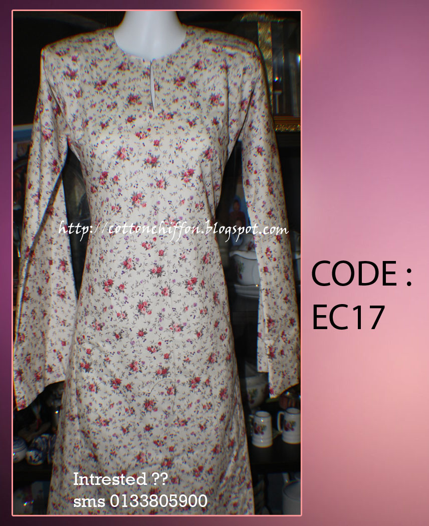  cotton  and chiffon lover Baju  Kurung  Pahang English  