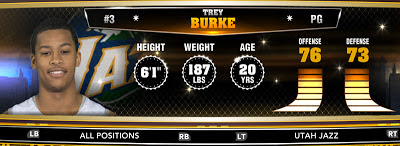 NBA 2K13 Jazz Trey Burke - Round 1 9th Overall