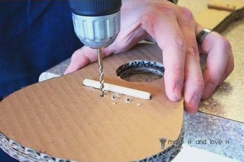 Crafts From Cardboard Used Guitar Making Toys