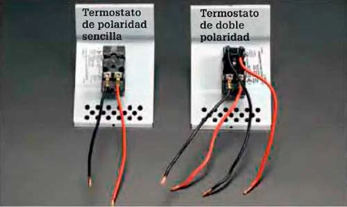 Instalaciones eléctricas residenciales - Termostatos de polaridad sencilla y doble