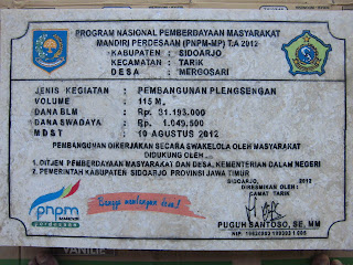 Prasasti Marmer PNPM Kec.Tarik Sidoarjo