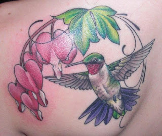 flower heart tattoos