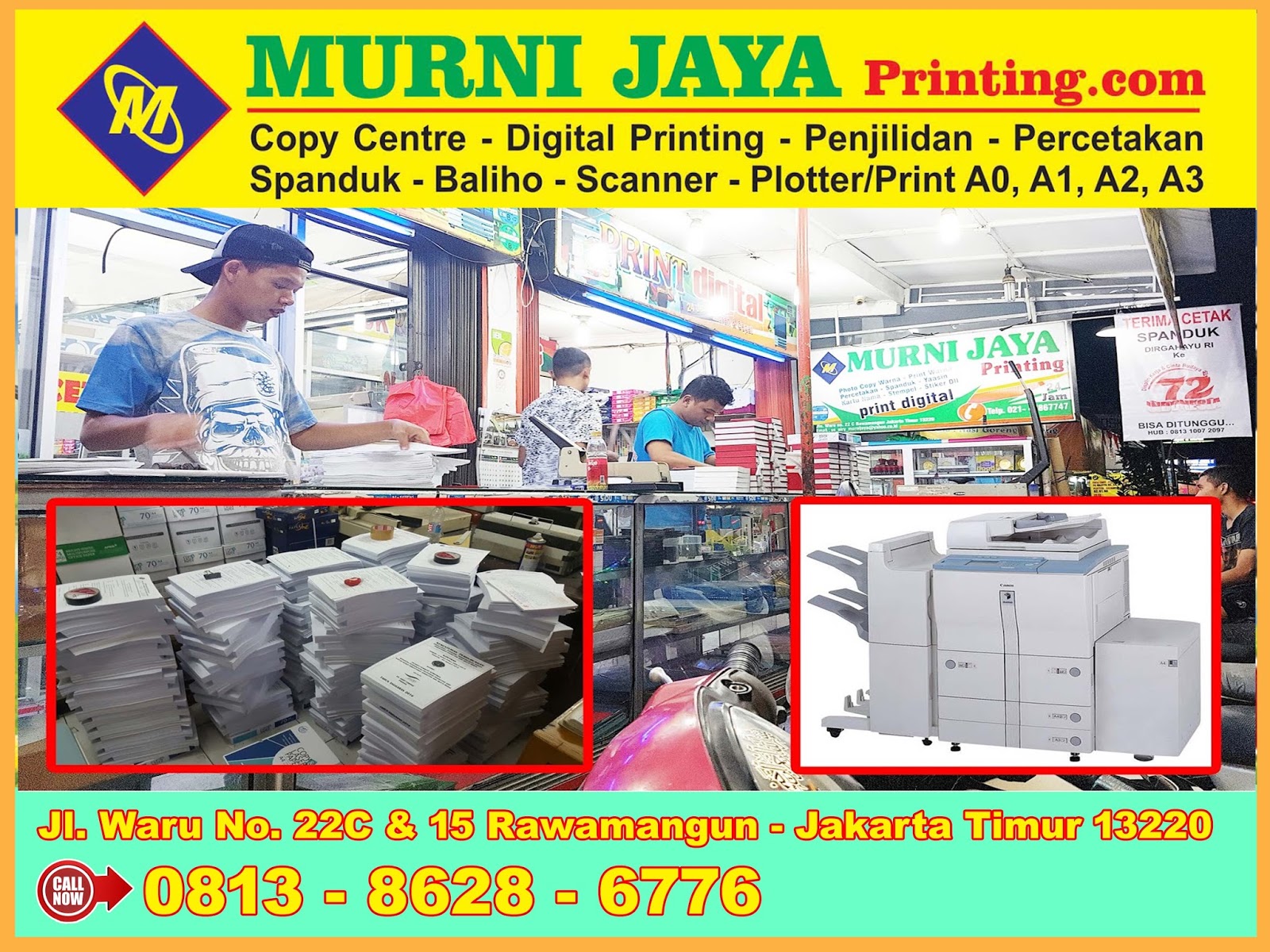Jasa Fotocopy  Murah  24 Jam Jakarta MURNI JAYA Printing 