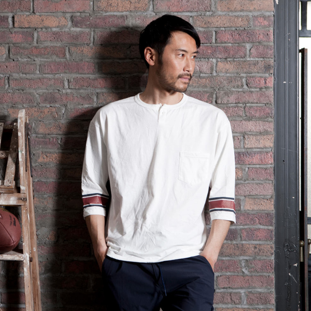 ANASOLULE Henryneck 3/4 Tee　7,863yen