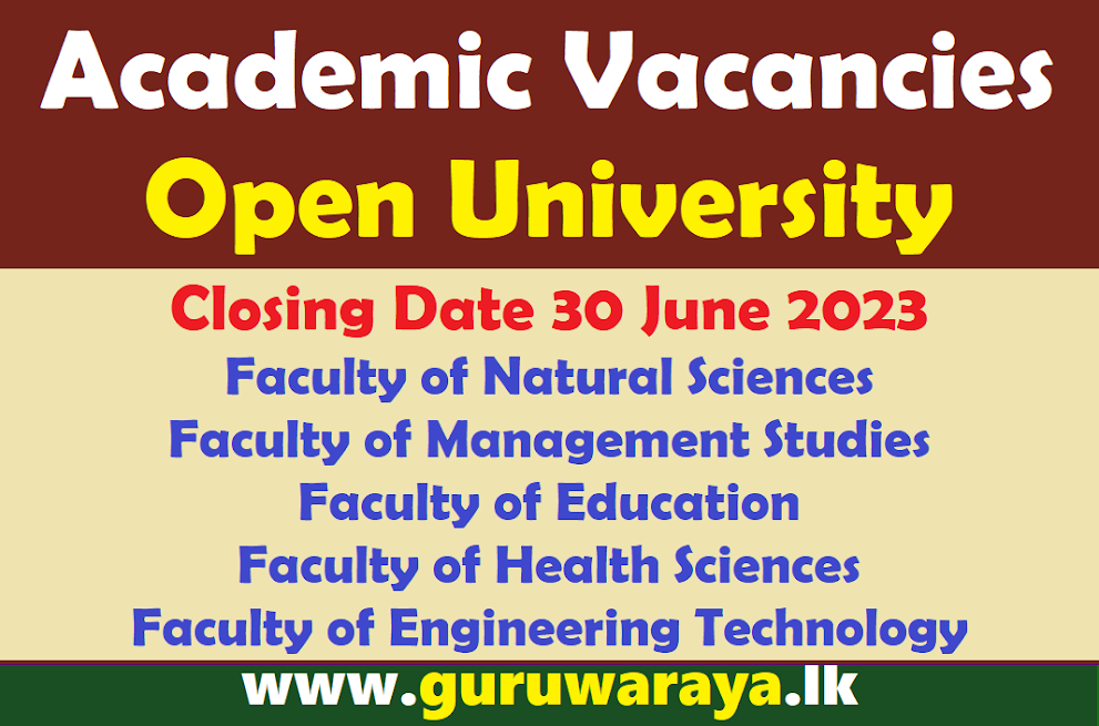 Academic Vacancies : Open University