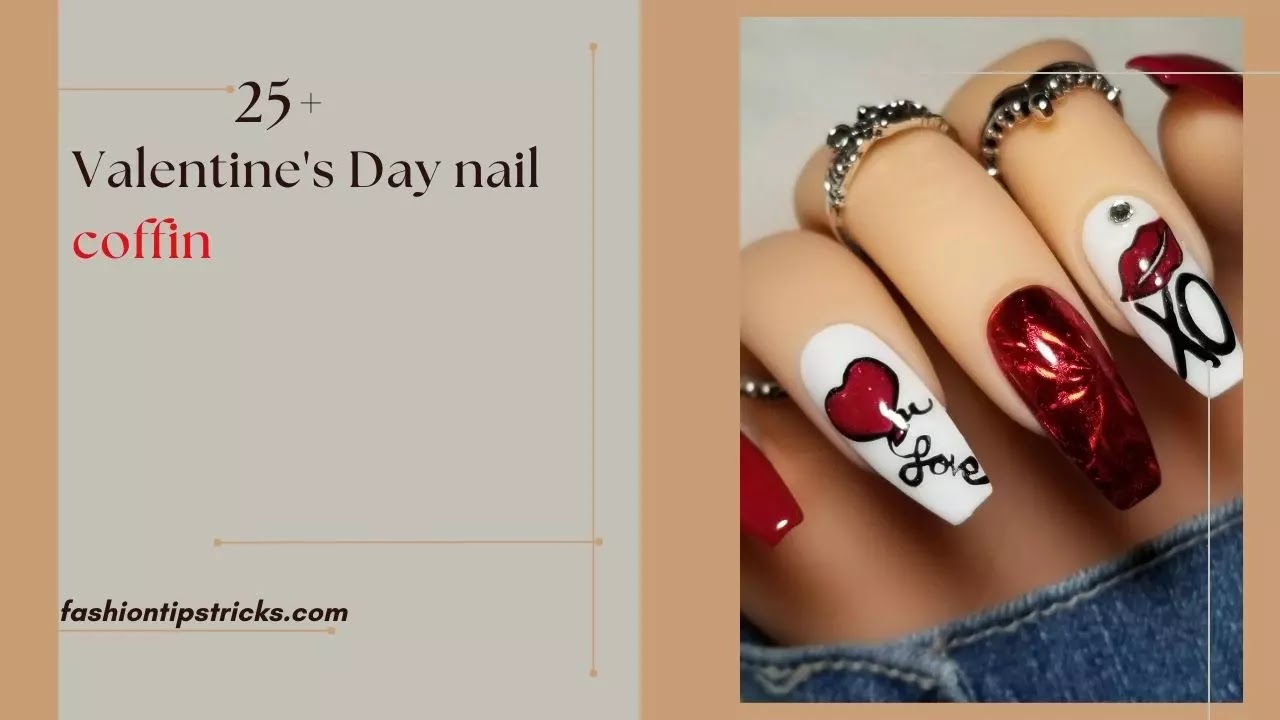 Valentine's Day nail coffin