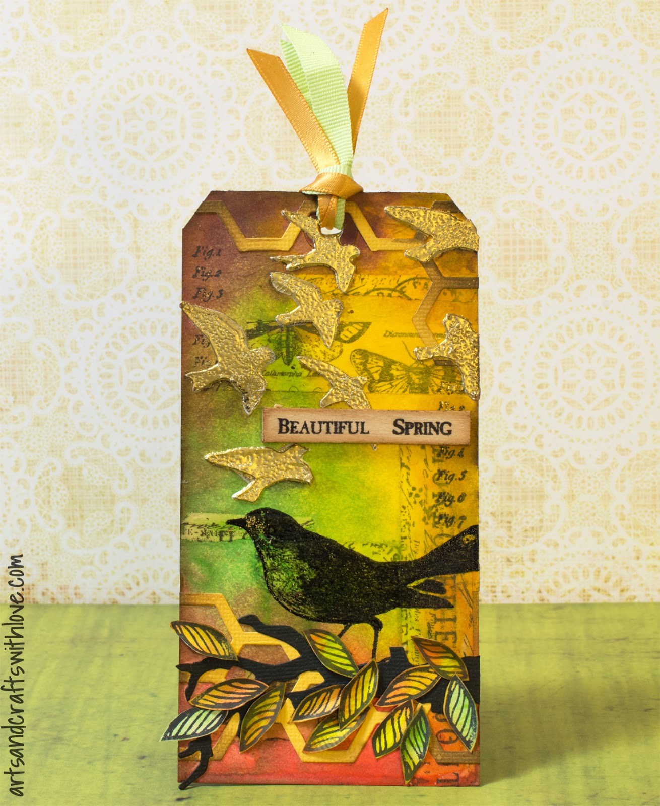 Cardmaking: March tag in series '12 Tags of 2015'
