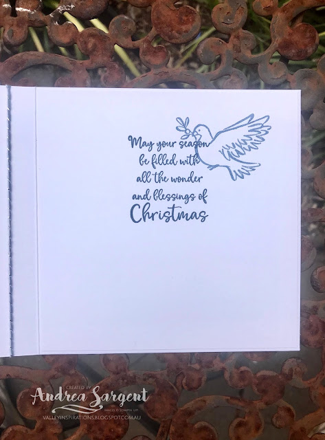 Dove of Hope Christmas Stampin Up card, Andrea Sargent, Independent Stampin' Up! Demonstrator, South Australia, Australia