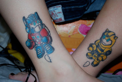 Girls with Transformers Tattoos