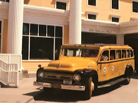 1950s-era Ford Yellowstone National Park bus