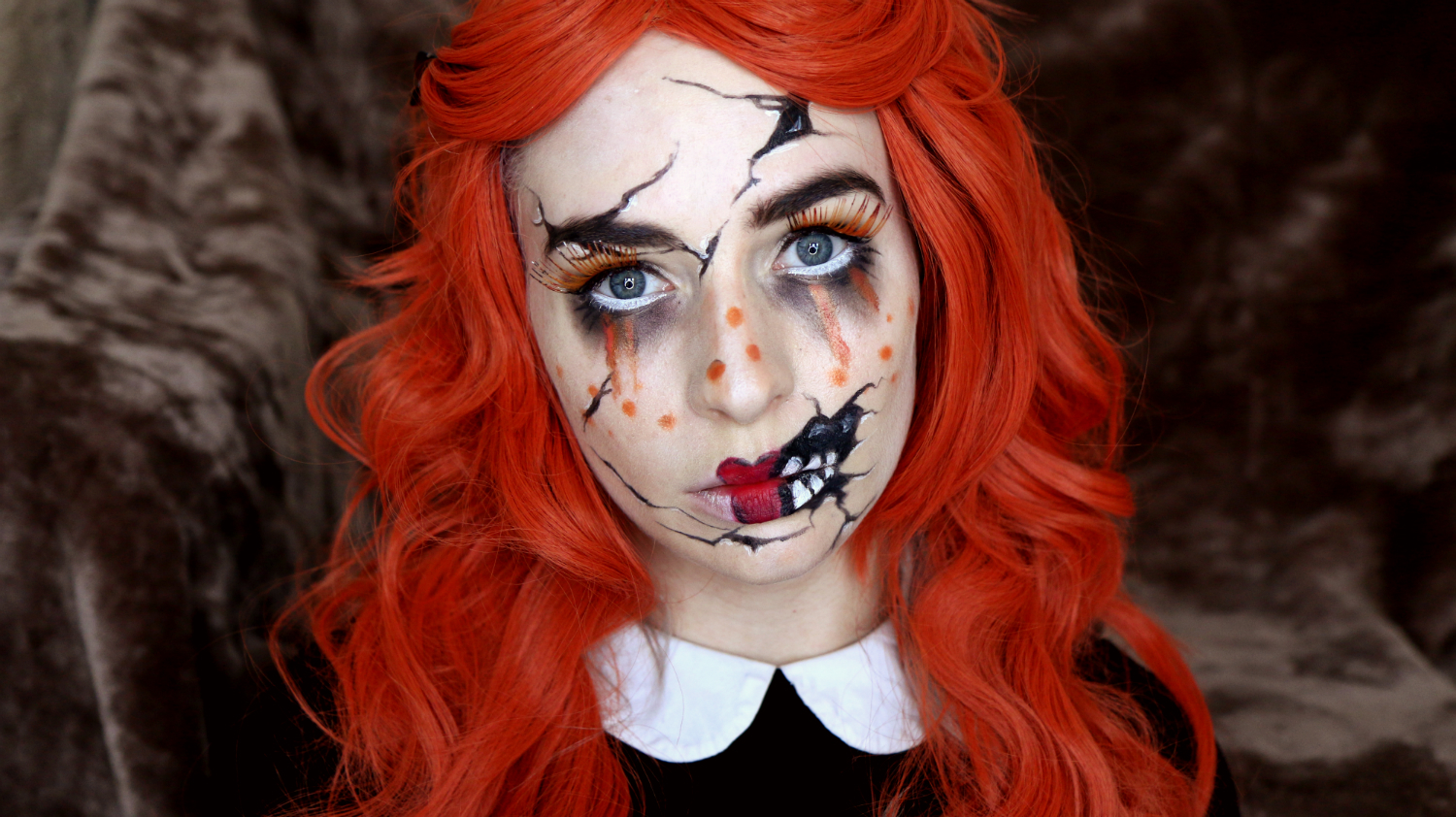 Cracked Doll Halloween Makeup Tutorial Katie Snooks