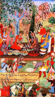 Babur Enjoying a Feast Ginen by the Mirzas at Herat 