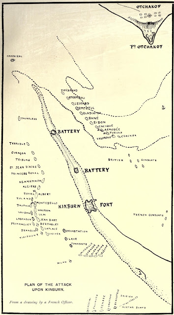 Атака Кинбурна. 1855 год. Чертеж из английской Википедии