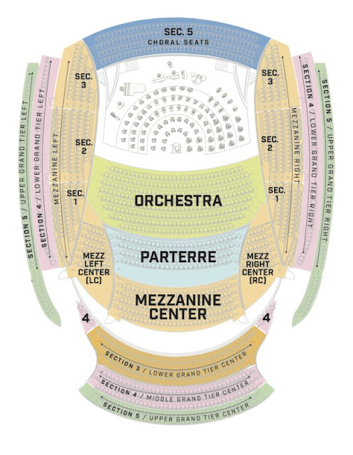 Kauffman Center Seating Chart with rows