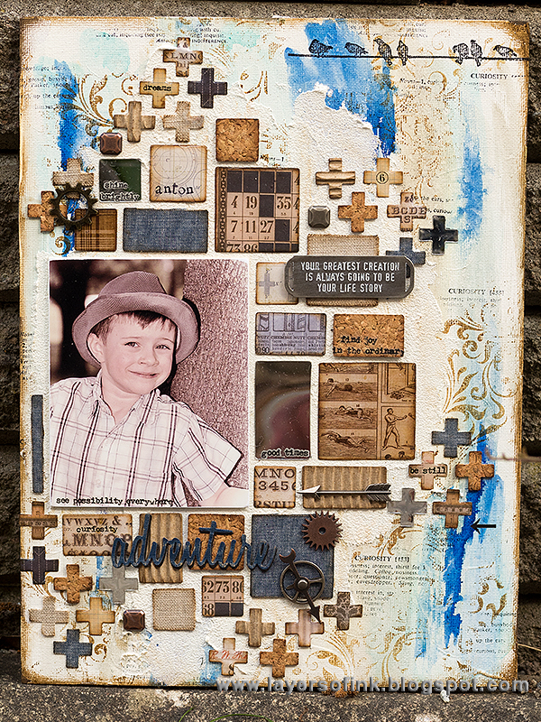 Layers of ink - Mosaic Mixed Media Board Tutorial by Anna-Karin