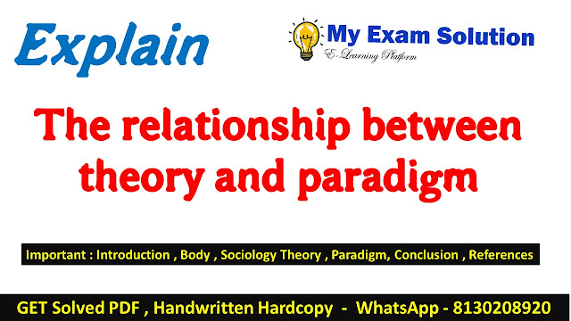Explain the relationship between theory and paradigm