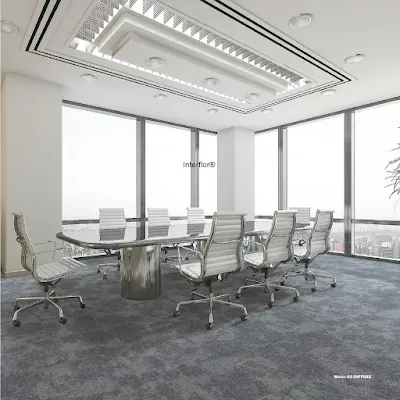 Phối cảnh thảm văn phòng sử dụng thảm tấm Weiss 03