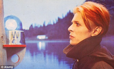 Star man David Bowie in the 1977 film The Man Who Fell to Earth sporting 