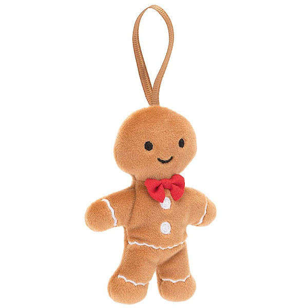 Jellycat Festive Folly Gingerbread Fred Christmas decoration