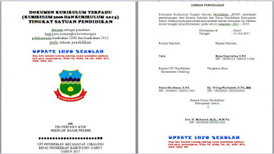 Download Model Dokumen Terpadu Kurikulum 2006-KTSP dengan Kurikulum 2013 Tingkat SD Kelas 1, 2, 4 dan 5, https://updateinfosekolah.blogspot.com/