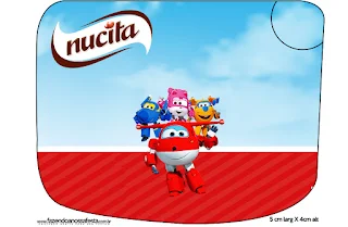 Super Wings: Etiquetas para Candy Bar para Imprimir Gratis. 