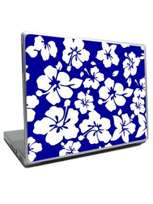 Blue Hibiscus Laptop Cover