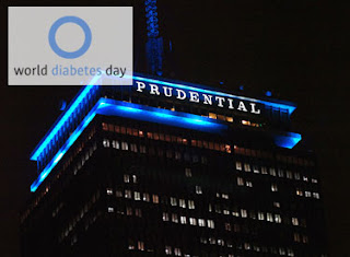 Prudential Center blue lights