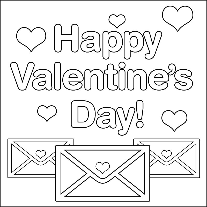 Happy Valentine's Day Coloring Pages 3