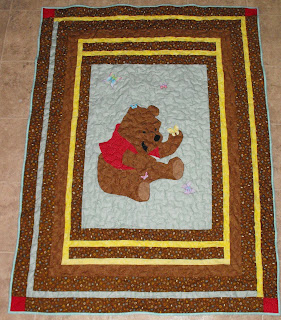 Pooh crib quilt