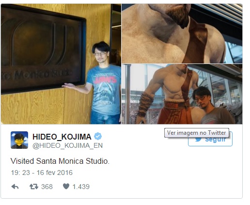 Hideo Kojima visitou o Santa Monica Studio da Sony