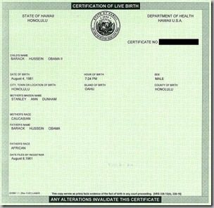 Obama's birth certificate