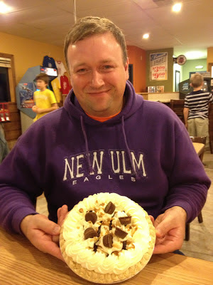 John and his Birthday Peanut butter cup pie