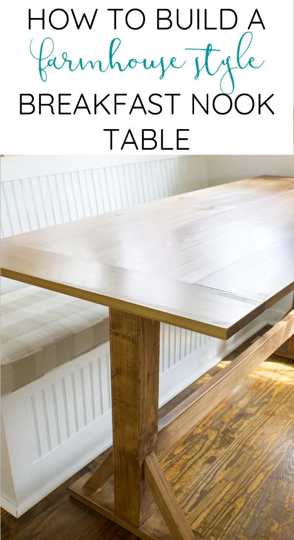 How to build your own breakfast nook farmhouse style table