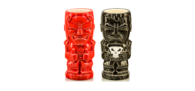 San Diego Comic-Con 2018 Exclusive Daredevil & The Punisher Marvel Geeki Tikis Set by Beeline Creative x Toynk Toys