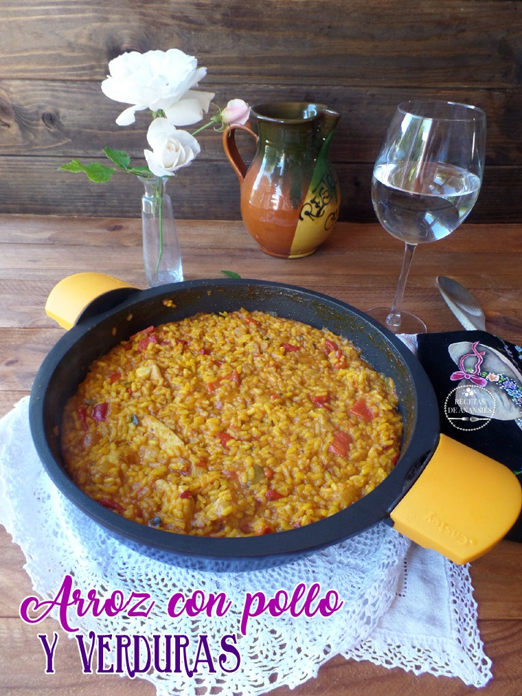 Arroz con pollo y verduras